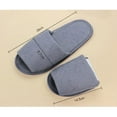 thumbnail image 4 of pares de pantuflas desechables para hombre, portátiles y plegables, ideales para viajes y hoteles (2 pares en blanco y gris)., 4 of 7