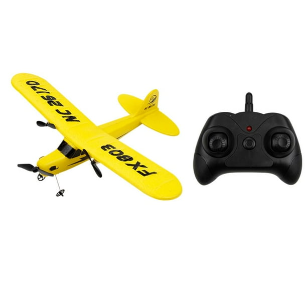 Avión de espuma con control remoto FX-803, 2,4 G y 2 canales, ala fija Amarillo