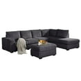 thumbnail image 3 of Kingway Oversized Corduroy  L Shaped Sectional Sofa Couch  For Living Room, 3 of 7