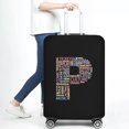 thumbnail image 1 of Stretch Luggage Cover Suitcase Covers Text Letter Printed Travel Accessories Printed Dust Cover 18''-28'' Inch Protective Case 8text P L, 1 of 6