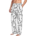 thumbnail image 2 of Uemuo Lavender Flowers Pattern Men's Wide Leg Palazzo Lounge Pants with Pockets Light Weight Loose Comfy Casual Pajama Pants-X-Large, 2 of 9
