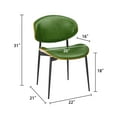 thumbnail image 3 of Art Leon Mid Century Dining Chairs PU Leather Wishbone Dining Chair,Set of 2, 3 of 7