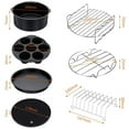 thumbnail image 3 of Dvkptbk Air Fryer 8Pcs Fryer Accessories 7 Inch for Grill Pot Kitchen Cooking Tool Kitchen Essentials, 3 of 8