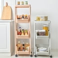 thumbnail image 2 of Yeacher Storage Trolley Rolling Cart Kitchen Tier Wheel Storage Rack Organizer 4 Layers Storage Shelf Rack, 2 of 8