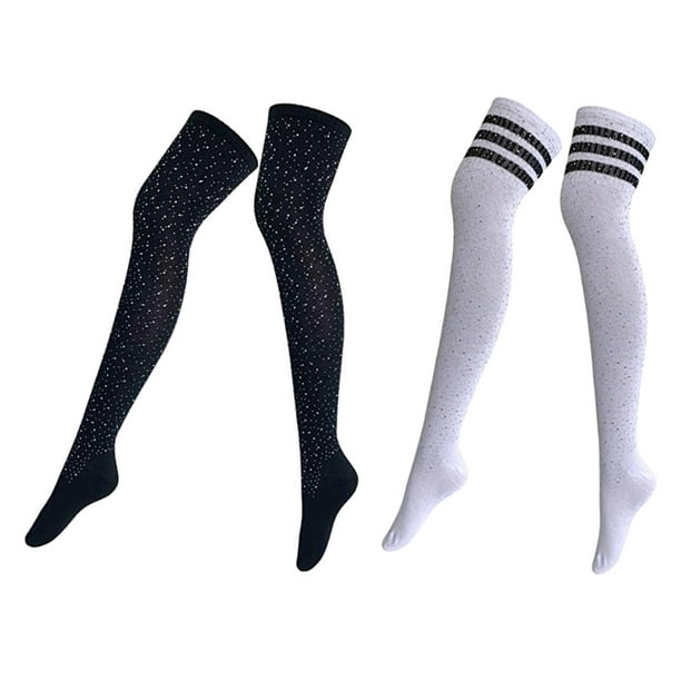 Talla única Mujer 2 Pares Calcetines Hasta Rodilla Miércoles