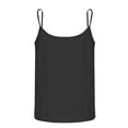 thumbnail image 5 of Pincandy Womens Summer Cotton Linen Spaghetti Strap Tank Top V Neck Sleeveless Camisole Casual Loose Button Shirts Crop Tops, 5 of 6