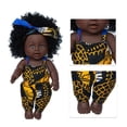 thumbnail image 3 of Baby Toy HUOGUO Bebé negro africano de piel negra de 30 cm con falda de encaje, 3 of 4