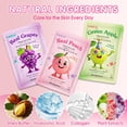thumbnail image 3 of Paquete de 14 mascarillas faciales de frutas KONEUK para niños y adolescentes, 3 of 7