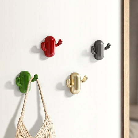 

HOOUDO Hook Up Clearance Hooks Modern and simple alloy shoe cabinet wardrobe hook creative cactus hanging hook single fitting room hanging clothes