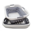 thumbnail image 4 of SAMMART Set of 2 Collapsible 3 Handled Plastic Laundry Basket - Foldable Pop Up Storage Container/Organizer - Portable Washing Tub - Space Saving Hamper/Basket, 4 of 12