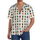 thumbnail image 1 of Balery Cartoon Insects Camisa Casual de Manga Corta con Botones para Hombre, Texturizada, Estilo Cubano, para Playa, Verano-XX-Large, 1 of 5