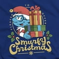 thumbnail image 2 of Smurfs Smurfy Christmas With Brainy Smurf Unisex Adult Canvas Brand T Shirt, Royal, 2X-Large, 2 of 3