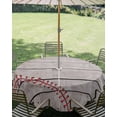 thumbnail image 3 of Outdoor Tablecloth with Umbrella Hole Zipper Baseball Round Tablecloth 60" Waterproof Outside Table Cloth Vintage Wooden Shabby Art Patio Table Cover Tablecloths for Picnic Party, 3 of 8
