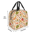 thumbnail image 2 of KLL Fall Pumpkin Print Insulated Lunch Bag Women, Reusable Cute Tote Lunch Box for Adult & Men, Leakproof Cooler Lunch Bags for Work Office Travel Picnic, 2 of 6