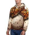 thumbnail image 3 of Uemuo Cartoon Cheetah With Attitude Pattern Men's Hoodie - Casual Pullover Hoodie with Kangaroo Pocket, Stylish Hooded Sweatshirt for Everyday Wear-XX-Large, 3 of 7