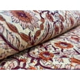 thumbnail image 4 of Rust Floral Handmade Block Print Kantha Quilt, Pure Cotton Hand Stitched Indian Bedspread, Natural Dye Floral Home Decor, 4 of 9