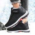 thumbnail image 5 of Gyexs Winter Shoes Women Warm Lined Non Outdoor Winter High Top Cotton Shoes for Work Commute Walking Loafers, Z03 Black, Size 10.5, 5 of 9