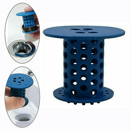 

Hair Trap Stopper Shower Plug Sink Floor Drain Strainer Waste Catcher 2pcs blue