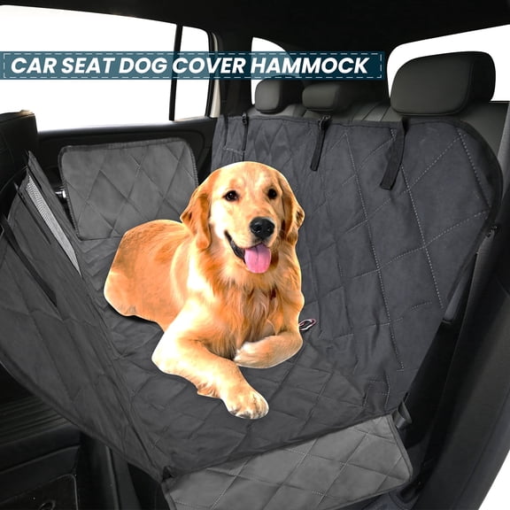 Car Seat Cover Protector Rear Back Pet Dog Pad Travel Waterproof Hammock Protector Cushion Mat Black