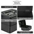 thumbnail image 6 of Money Bank Cash Deposit Box Steel Tin Security Safe Petty Key Coin Tray Lockable Metal Cash Box Money Holder Deposit Safe for Bank Coin Tray Holder 6 Compartments(Black), 6 of 8