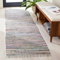 thumbnail image 3 of SAFAVIEH Rag Robynne Striped Cotton Runner Rug, Grey/Multi, 2'3" x 8', 3 of 12