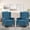 Blue, variant on Wingback Recliner Chair with Massage and Heat, Upholstered Fabric Living Room Chair with Nailhead Trim,Push Back Recliner Chair with Remote Control,Padded Cushion