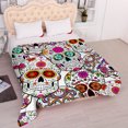 thumbnail image 3 of Colcha suave Franela cálida Decoración Mantas Calavera Cabeza Impreso Manta Tmvgtek Para estrenar, 3 of 5