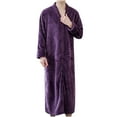 thumbnail image 2 of JGTDBPO Robes For Women Classic Unisex Premium Cotton Night Gown Bathrobe Luxury Plush Long Terry Cloth Household Loungewear Clothes Flannel Bathrobe Long Pajamas With Pocket+Belts, 2 of 3