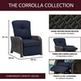 thumbnail image 5 of Corrolla Outdoor Luxury Recliner in Navy, 5 of 7