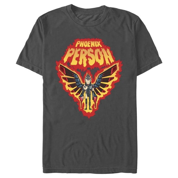 Men's Rick And Morty Phoenix Person  Graphic Tee Charcoal Small