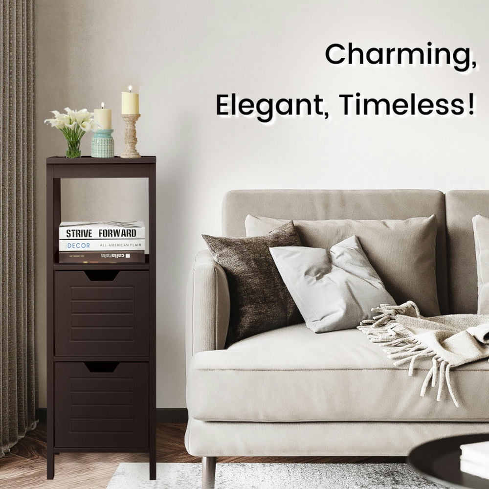 Finihen Bathroom Storage Cabinet, Bathroom Floor Cabinet, Bathroom Wooden Floor Cabinet Multifunction Storage Rack Stand Organizer, for Bathroom, Living Room, Bedroom, Kitchen, Brown Finihen Bathroom Storage Cabinet, Bathroom Floor Cabinet, Bathroom Wooden Floor Cabinet Multifunction Storage Rack Stand Organizer, for Bathroom, Living Room, Bedroom, Kitchen, Brown
