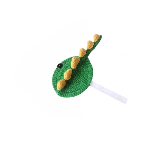 Hand-Knit Dinosaur Reptile Neckwear Accessory for Small Pets, Cute Costume Decor for Lizards, Geckos, Turtles and Reptiles, Halloween Party Use