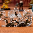 thumbnail image 2 of Polyhedral DND Dice Set Transparent Clear Resin with Pistol Insert White Numbers 7-Piece, 2 of 5
