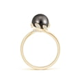 thumbnail image 2 of ANGARA Tahitian Cultured Pearl Olive Leaf Bypass Ring in 14K Yellow Gold for Women | June Birthstone, Birthday, Anniversary, Jewelry Gift for Women | Pearl Ring, 2 of 9