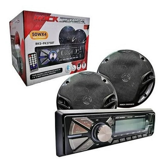 Estéreo 1 DIN Rock Series RKS-PK375BT USB BT AUX 2 Bocinas 6.5'