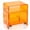 Orange, variant on Avaloomia Home Acrylic End Table with Rolling Drawer, 3 Tiers Clear Bedside Table with Storage Shelf, No Assembly Modern Couch Side Drink Table for Living Room Bedroom Bathroom, Brown