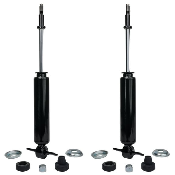 Detroit Axle - Front 2pc Shock Absorbers for 2WD 2002-2008 Dodge Ram 1500, 2 Complete Shock Absorbers Assembly 2002 2003 2004 2005 2006 2007 2008 Replacement