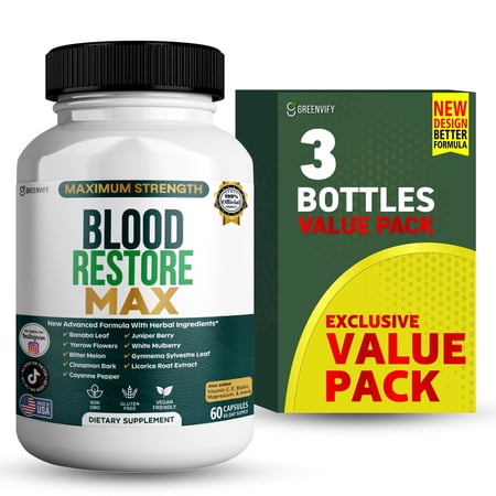 GreenVify Blood Restore Max – Daily & Nutritional Support Supplement, Adult Lifestyle Formula