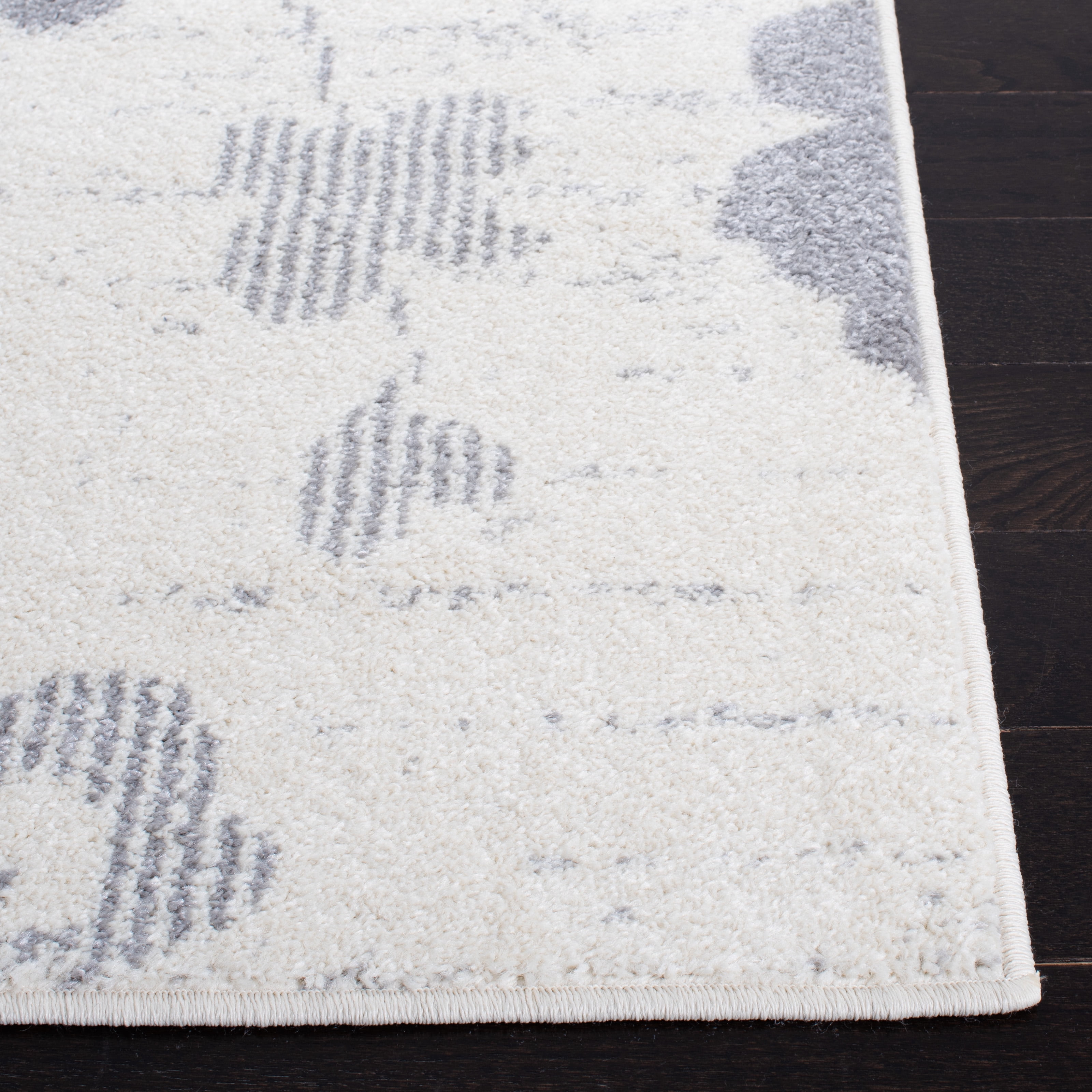 SAFAVIEH Adirondack Hortense Floral Area Rug, Ivory/Grey, 4' x 4' Square