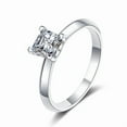 thumbnail image 5 of 1ct D Color Princess Cut Moissanite Engagement Ring for Women - 925 Sterling Silver Wedding Bridal Jewelry Gift-Size 5, 5 of 9