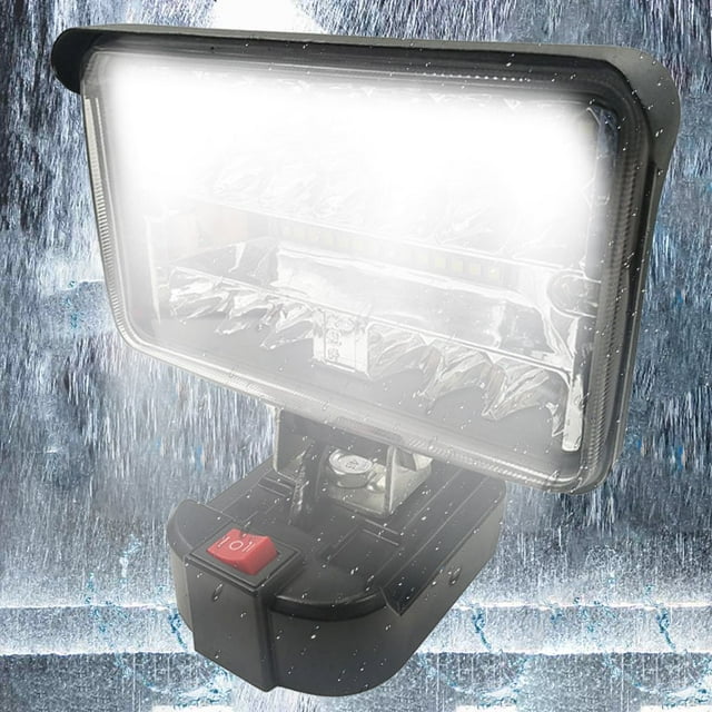 Lampe de Travail LED pour Piles Lithium Makita 18V Super Lumineuse IP66 Étanche Réglable Lampe de Chantier Portable Lampe de Poche pour Camping Randonnée Urgence