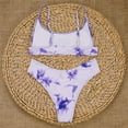 thumbnail image 5 of Miluxas Swimsuits for Women,Women Tie-dye Pattern Top with Panty Bikini Set Two Piece Swimwear Purple S(S), 5 of 8
