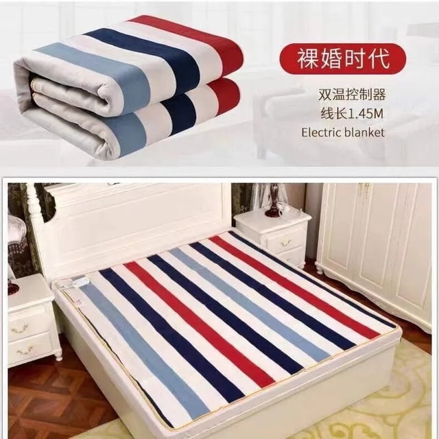 Manta eléctrica de doble Control para el hogar, alfombrilla de cama de calefacción suave para el cuerpo, calentador corporal de invierno