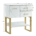 thumbnail image 4 of BarberPub Accent Storage Cabinet with Drawers, shelf for Living Room, Hallway, White, 4 of 7