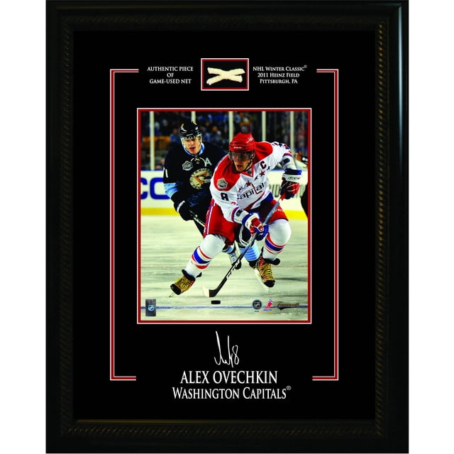 Alex Ovechkin Capitales 8x10 avec Pièce du Filet Classique d'Hiver 2011