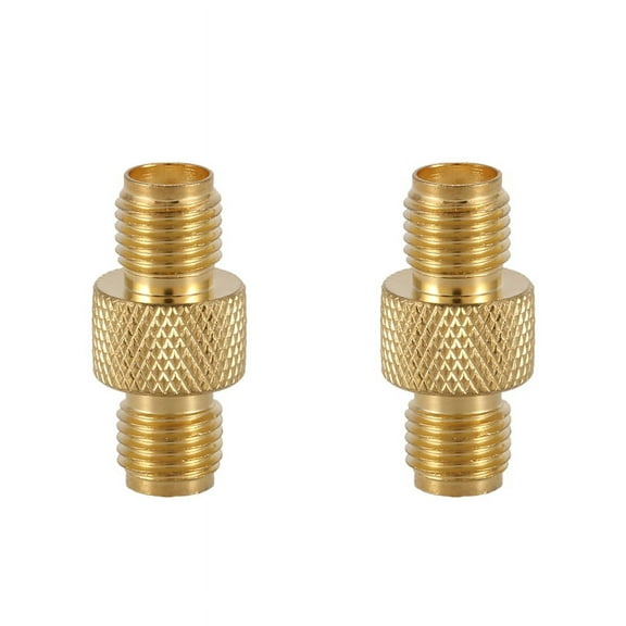 SMA Female to Female Adapter Coax Connector Straight,gold,2 x SMA Female to Female Coaxial Adapter,gold