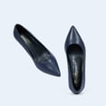 thumbnail image 4 of Zhabtuc Womens Kitten Heels,2 Inch Low Heel Pumps Slip On Closed Pointed Toe Pumps Office Work Shoes Dress Pumps Navy Blue Size 11, 4 of 6