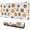 Halloween Checkered Polka Dot Pumpkin, variant on Halloween Dancing Pumpkin Skeleton Extended Large Mouse Pad, Gaming Desk Pad with Non Slip Base & Stitched Edges, Thick Padded Gifts for Coworkers Family Friends,31.5"x11.8"