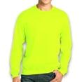 thumbnail image 6 of Gildan High Visibility Safety Sweatshirt for Men, Hi Vis Work Fleece 8 oz. Safety Green Crewneck Sweatshirt, Work Reflective, S, 6 of 6