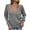 Gray, variant on Lilgiuy Women Casual Solid Color Pullover Long Sleeve V-Neck Sweater,Blue,10(XL) Fall Fashion 2022 Spring Winter